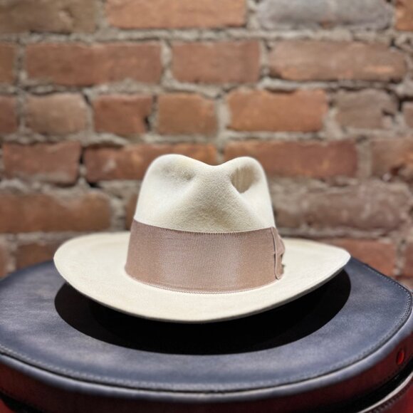 Nick Fouquet Beaver-Felt Fedora — Ivory/Cream (Classic Dress) - Picture 2 of 15